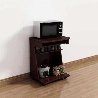 Multi-Functional Cart With Mobility And Storage Solutions Versatile Kitchen One Gliding Shelf