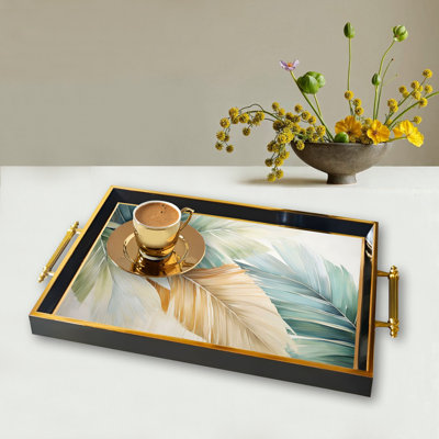 Élégant plateau en verre de 19,7 po x 11,4 po x 1,4 po | Fabrication 100% verre durable | Facile à nettoyer avec un chiffon humide | Idéal pour le service, la présentation décorative et l'organisation | Ajout élégant à la décoration intérieure