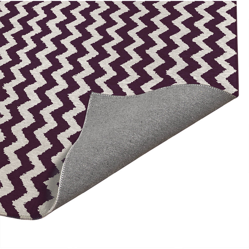 Paillasson intérieur tribal Chevy, Aubergine, L 84 po x L 60 po