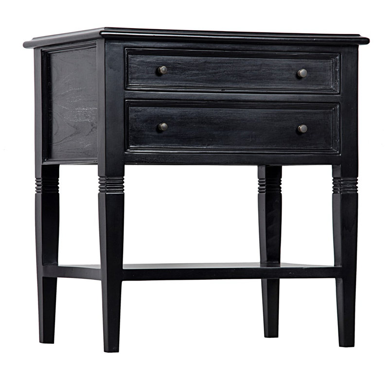 Oxford End Table, Hand Rubbed Black