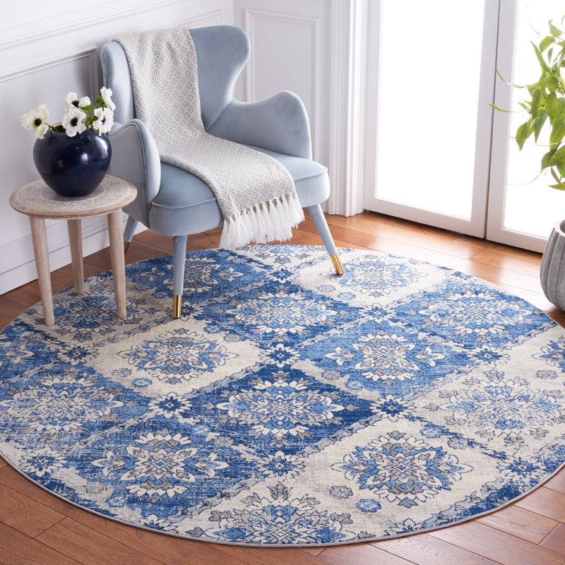 Danni-Marie Performance Geometric Rug, Round 6'7"
