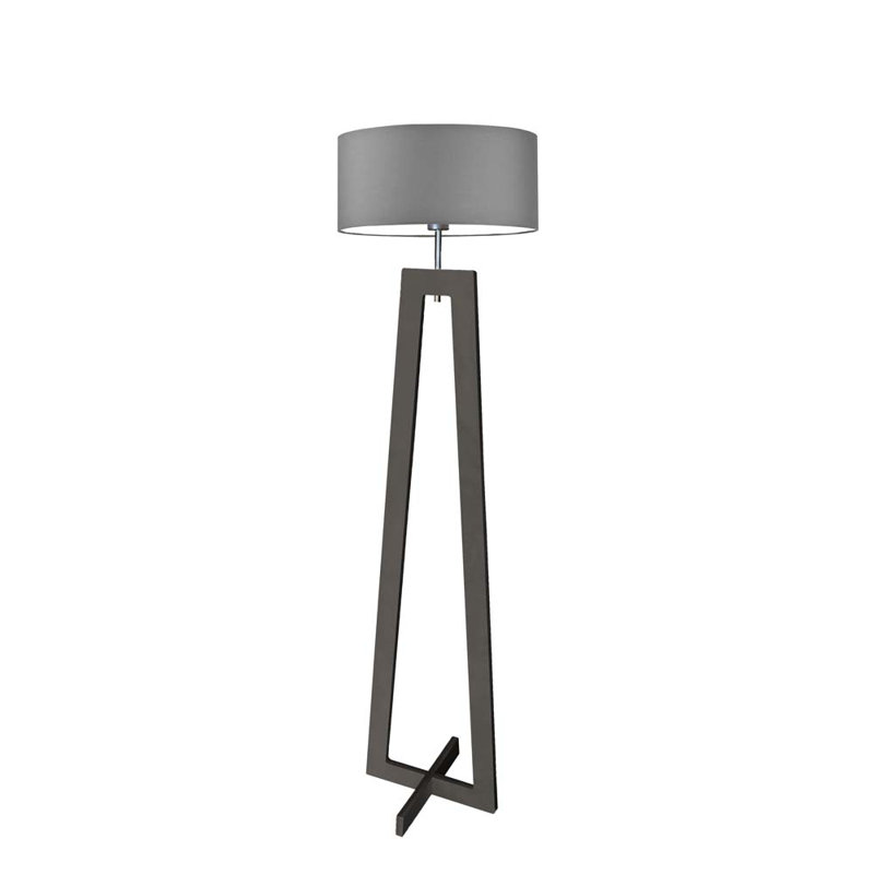 Chakka 148cm Traditional Floor Lamp, Grey, Black