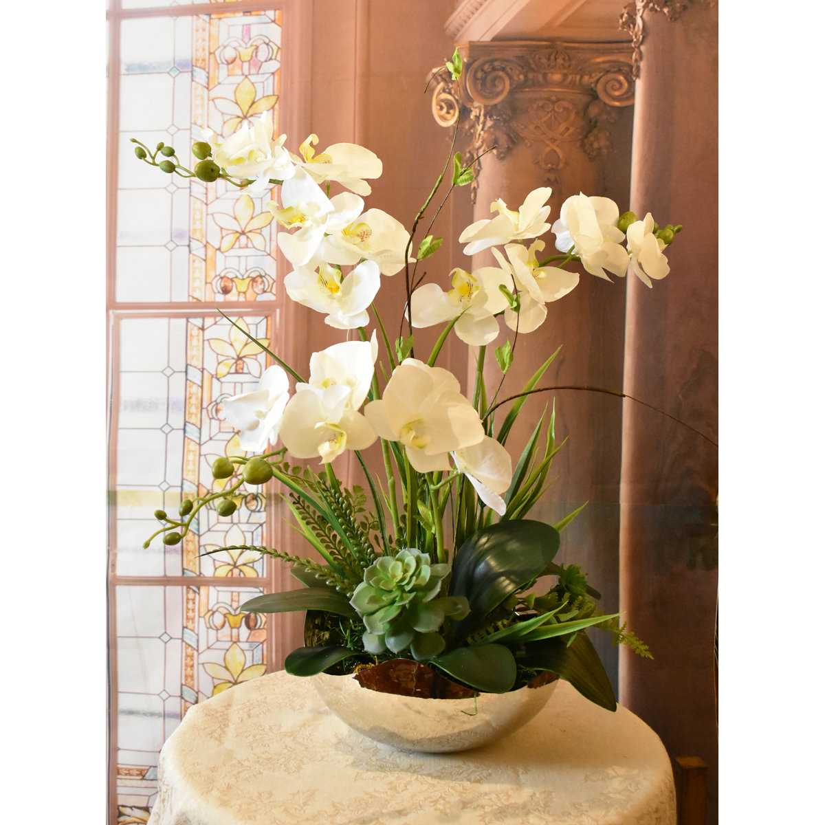 Primrue Orchid Floral Arrangements in Vase & Reviews | Wayfair
