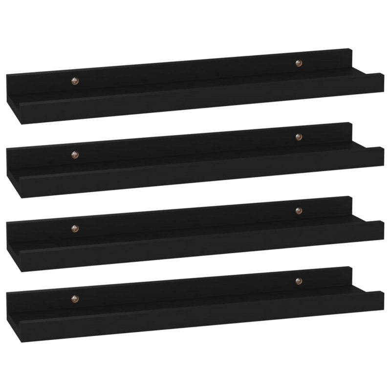 Floating Shelf, 1.2'' H x 15.7'' W x 3.5'' D, Black