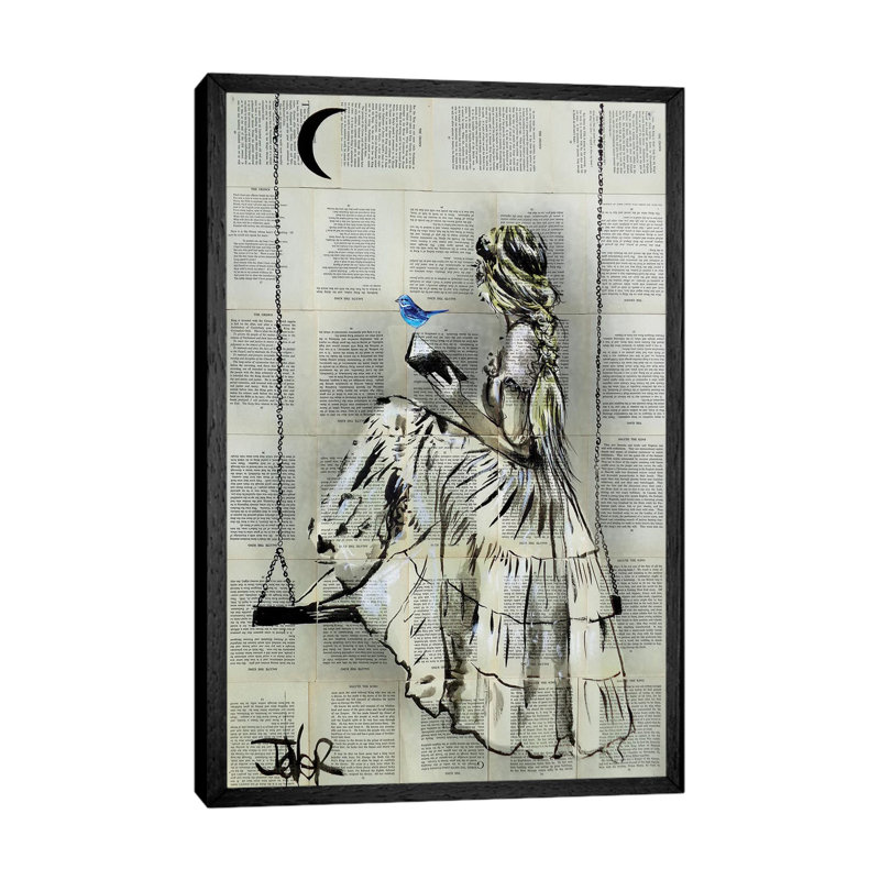 Flowing Hope by Loui Jover - Print on Canvas, 101.6 cm H x 66.04 cm W, Black Framed