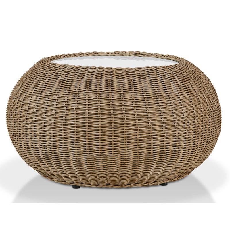 Gaines Round Metal Outdoor Side Table , 69cm cm W 69cm cm D, Brown