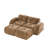 U-shaped Boneless Sofa,Soft Velvet Fabric,Tufted Design,32D High Density Sponge,No Assembly Required,Ergonomic Design Bottom, Anti-Slip Design,Movable Ottomans For Bedrooms-1933903368