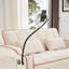Lit pliable beige avec dossier réglable et prise de charge en velours beige moderne-604652051