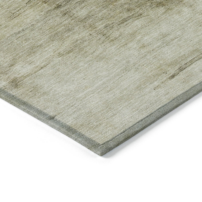 Tapis extérieur lavable abstrait taupe beige et chocolat 10 pi x 14 pi