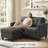 Kentrell 54"W Upholstered Loveseat with Ottoman-1159309553
