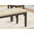 Bench, 44" Rectangular, Dining Room, Entryway, Kitchen, Hallway, Upholstered, Wood, Cream Fabric, Grey Solid Wood, Transitional