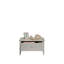 Table basse grise offrant un tiroir lisse, un design élégant et un placement flexible - idéal pour la présentation