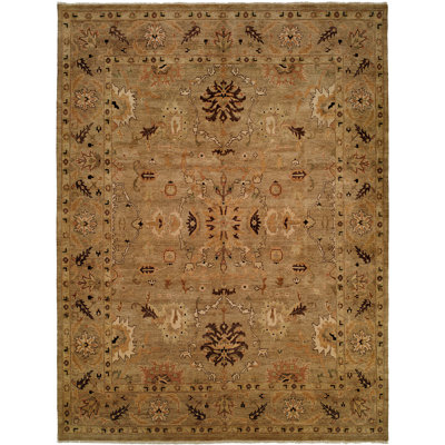 Wool Oriental Area Rug in Brown