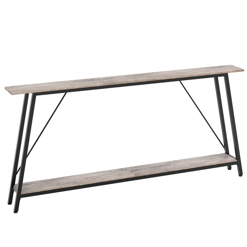 Gullion 63'' Console Table, 32" H x 71" W x 7" D, Greige