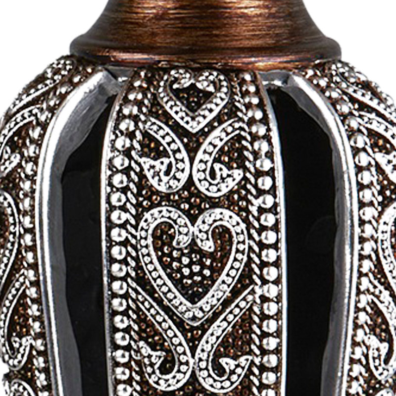 12" and 14" Tall "Everly" Candleholder, Bronze and Chrome finish (Set of 2)