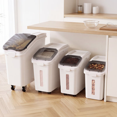 Ensemble de 4 contenants de conservation des aliments et bacs à riz d'une capacité de 41,6 gallons