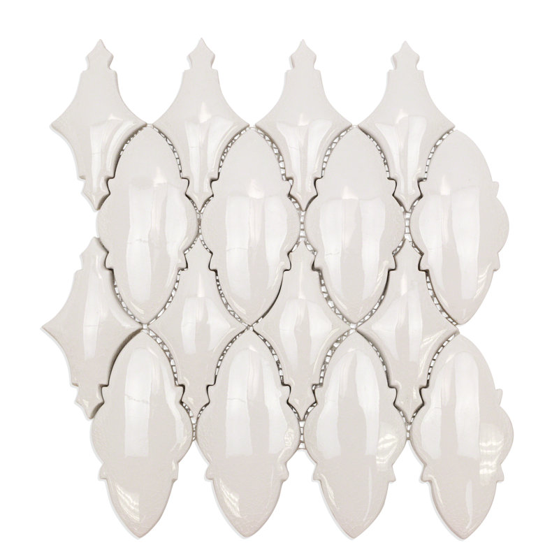 Divine Valor 3" x 4" Ceramic Mosaic Tile (0.60 Sq. Ft. / Sheet), Glacier White