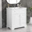 Meuble-lavabo 30 po avec comptoir, meuble-lavabo avec porte et deux tiroirs