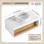 Meuble-lavabo flottant 36 po avec lavabo vasque rond brillant, meuble-lavabo mural avec tablette de rangement ouverte et comptoir durable, conception moderne peu encombrante (livré dans 2 boîtes)