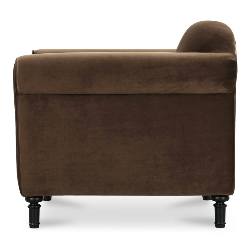 Harmony Armchair, Dark Brown Velvet