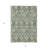 HomeRoots 3' X 5' Artichoke Green And Fern Green Damask Washable Indoor Outdoor Area Rug