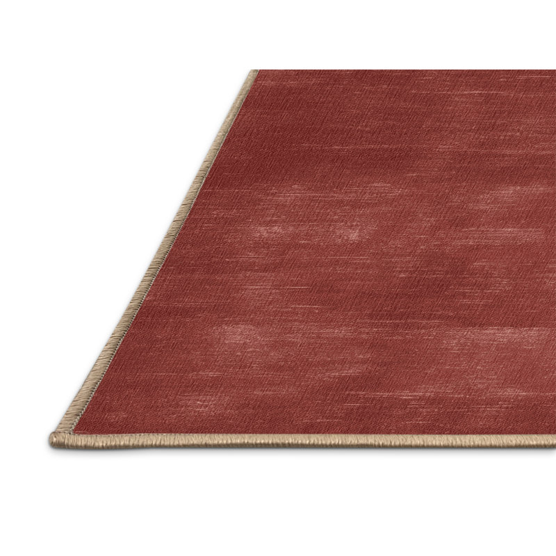 Tapis brun uni lavable à la machine, Rectangle 4pi x 6 pi