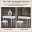 Ensemble de coiffeuse moderne 40 "avec miroir à écran tactile lumineux, coiffeuse et tabouret rembourré avec 2 grands tiroirs