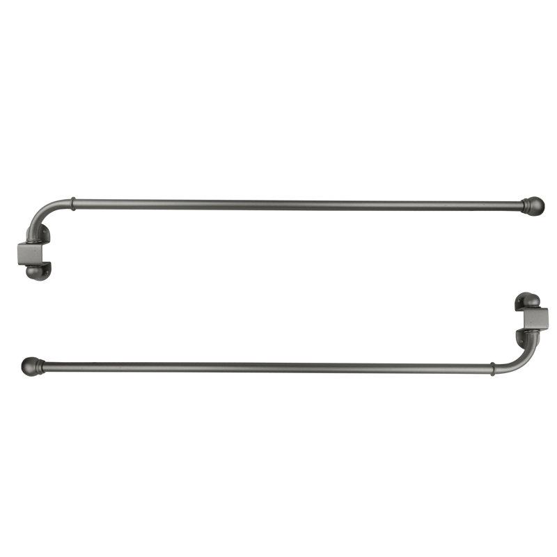 Tringle à rideaux simple Pennie, H 0,5 po x l 24 po x p 0,5 po, Étain