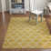 Tapis jaune / ivoire à motif géométrique Abdirizak