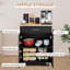 Chariot pour îlot de cuisine avec rangement, table d'appoint roulante pour îlot de cuisine sur roulettes avec grand plan de travail, armoire de rangement, porte-serviettes et tiroirs pour la cuisine, salle à manger, brun-636438931