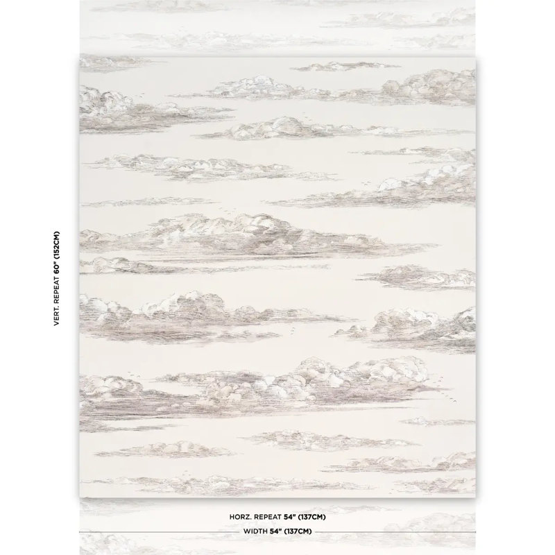 Schumacher X Johnson Hartig Wallpaper Roll by Johnson Hartig, Grisaille