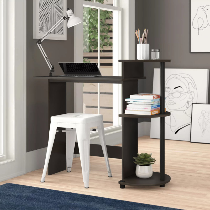 Lamisha Computer Desk, Espresso / Black