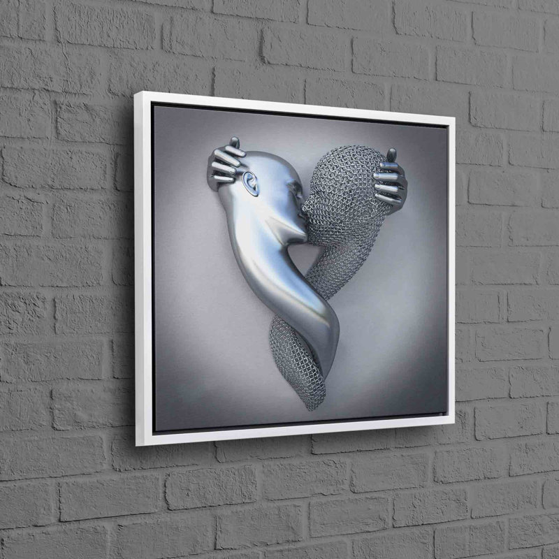 Print on Canvas, 60 cm H x 60 cm W, White Floater Framed