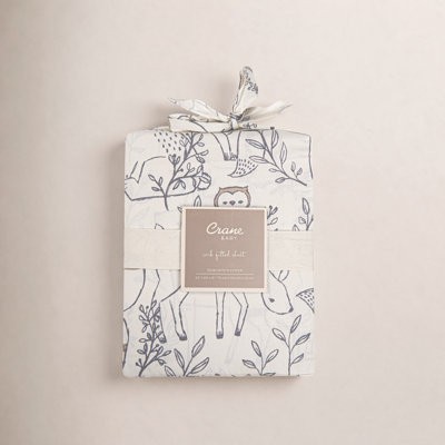 Ezra Woodland Animals Cotton Crib Sheet