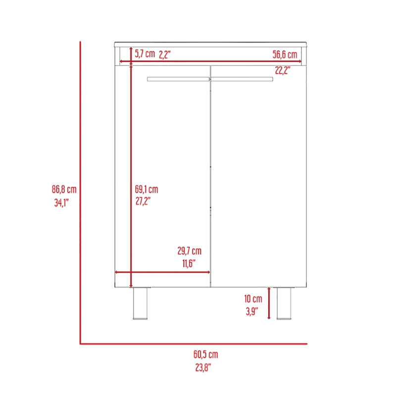 Salle de bain moderne blanche 2: meuble-lavabo avec grand rangement et armoire à miroir et pharmacie intégrée au miroir