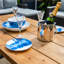 Rustic Outdoor Picnic Table with Fixed Benches - 210cm-727489680