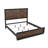Aurelio Sculpted Walnut & Ebony Geo-Panel Bed with Nightstand-120536296-120536297