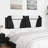 vidaXL Headboard Cushion Viana Black and White 183 cm Faux Leather-181912253-181912254
