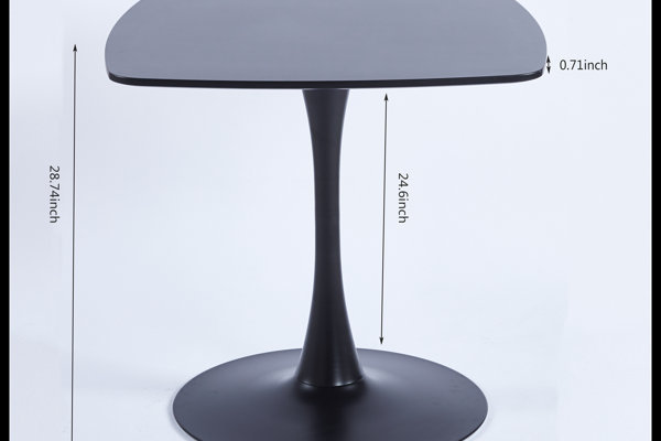 Laciann Dining Table, Matte Black