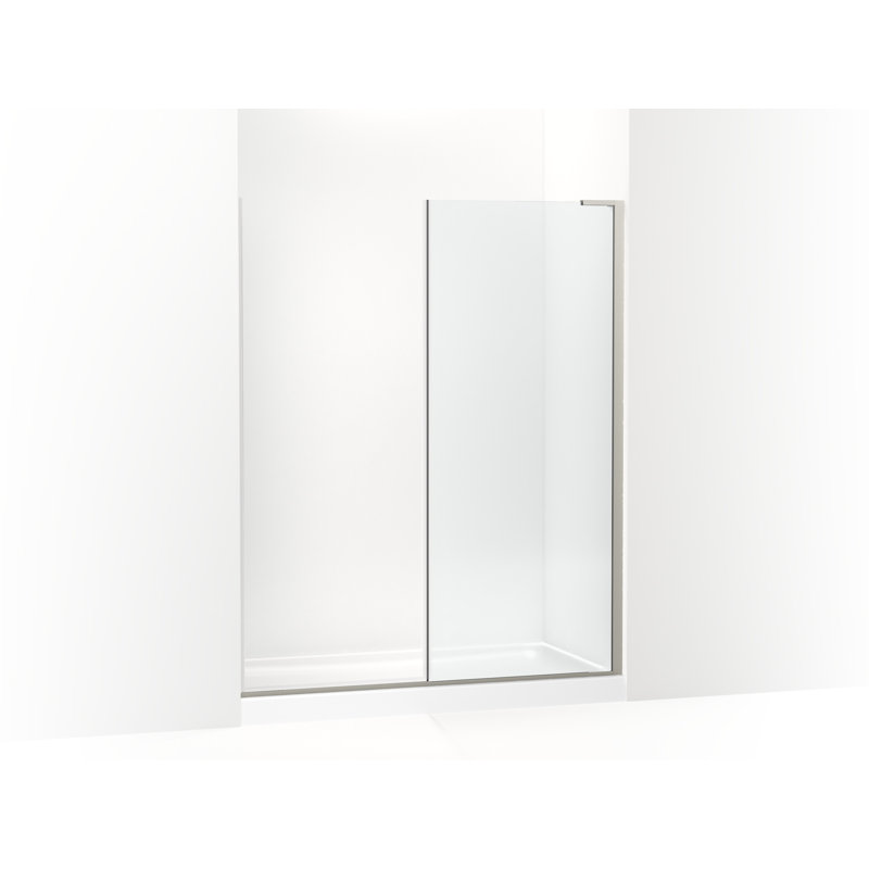 Composed 3/8" fixed panel glass and hardware, Brushed Nickel