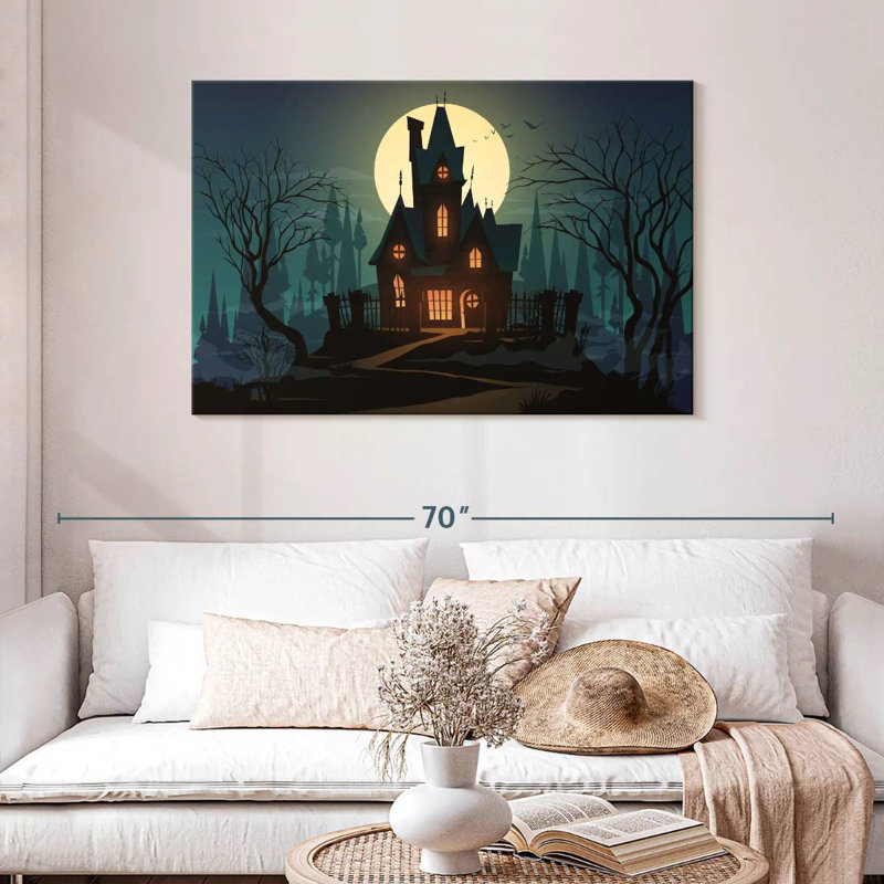 Maison d'Halloween, H 30 po x l 45 po