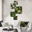 Damas Dahlia Retreat - ensemble d'art mural floral de 5