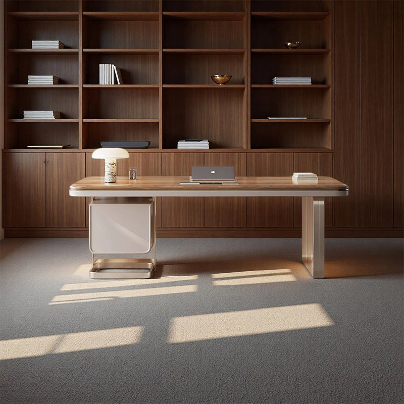Bureau moderne et minimaliste haut de gamme, H 29,52 po x l 78,74 po x P 27,55 po