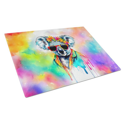 Hippie Animal Koala Glass Cutting Board