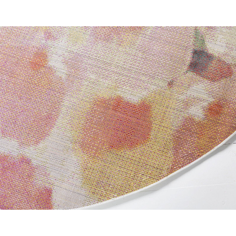 Tapis rose / jaune Forsan, Rectangle 8 pi x 10 pi