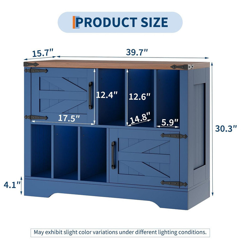 76.2cm H Media Shelves, Navy