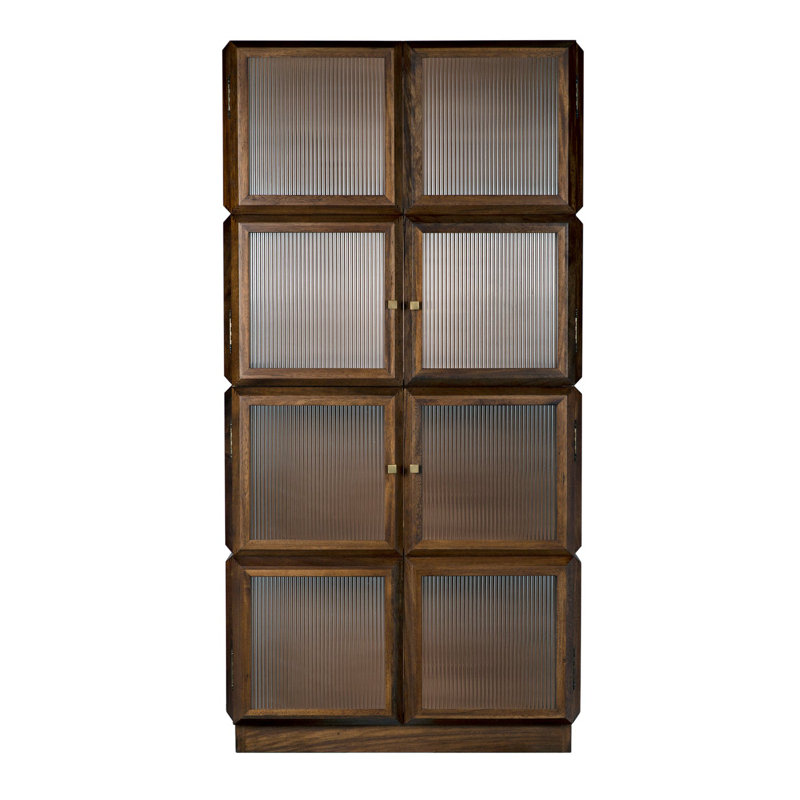 Collins Display Stand, Dark Walnut/Clear