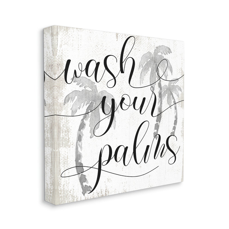 Wash Your Palms, H 24 po x l 24 po, Toile tendue