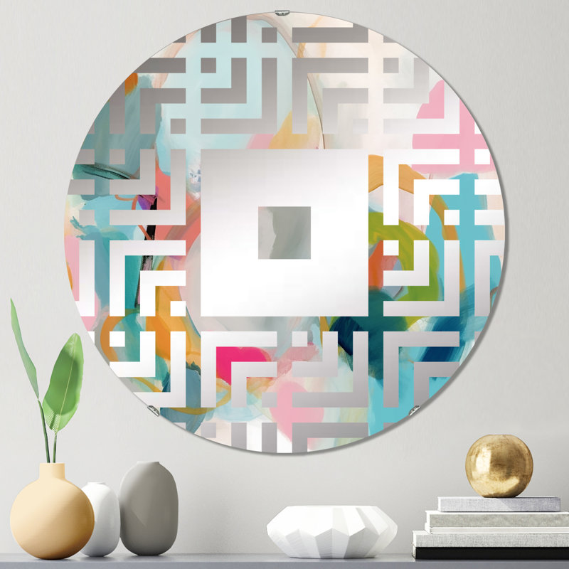 Alferd - Miroir mural carré, 23,6 po x 23,6 po