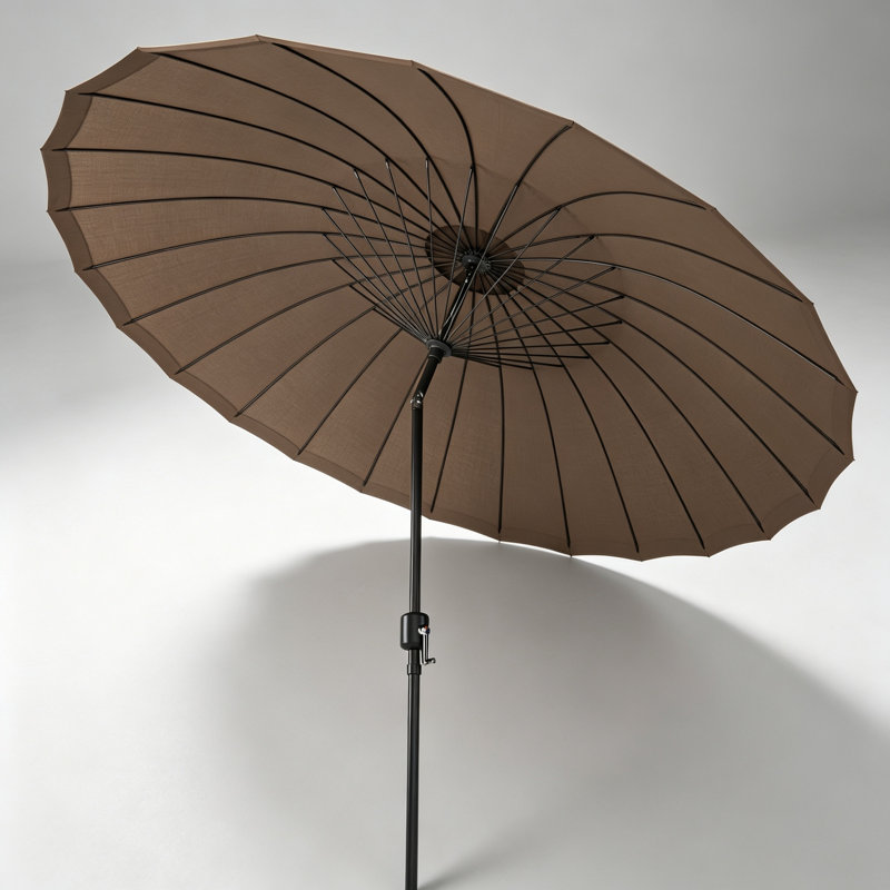 272 cm W X 272 cm D Beach Parasol with Crank Lift